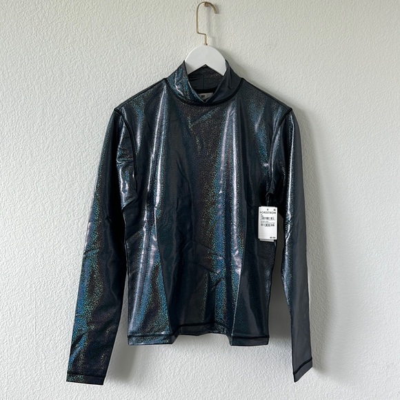 BP. Rainbow Iridescent Glitter Mockneck - Picture 3 of 7